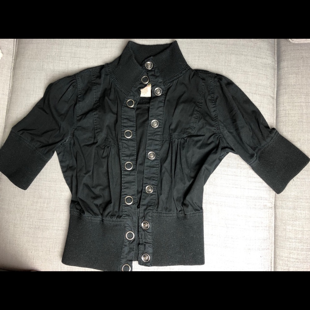 Black crop jacket